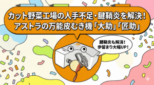 カット野菜工場の人手不足と腱鞘炎を解決！アストラの万能皮むき機