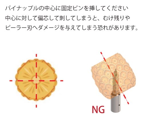 固定ピンを斜めに刺してしまったNG例