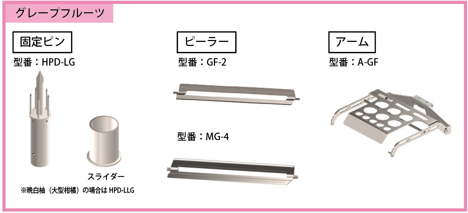 グレープフルーツ・柑橘用専用部品セット（イメージ）