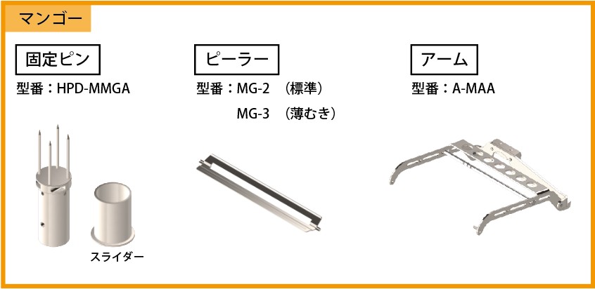 マンゴー用専用部品セット（イメージ）