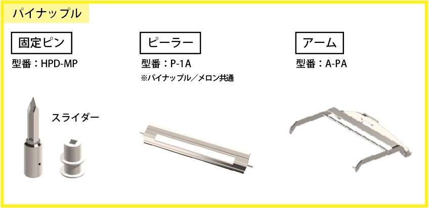 パイナップル用専用部品セット（イメージ）